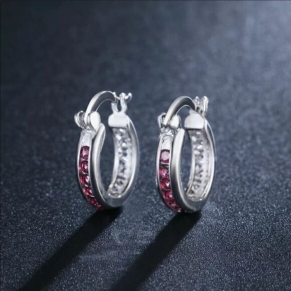 Fashion Red Zircon Long Tassel Earrings for Women Elegant  The Prize earrings in red rose noble crystal zircon & sterling Silver